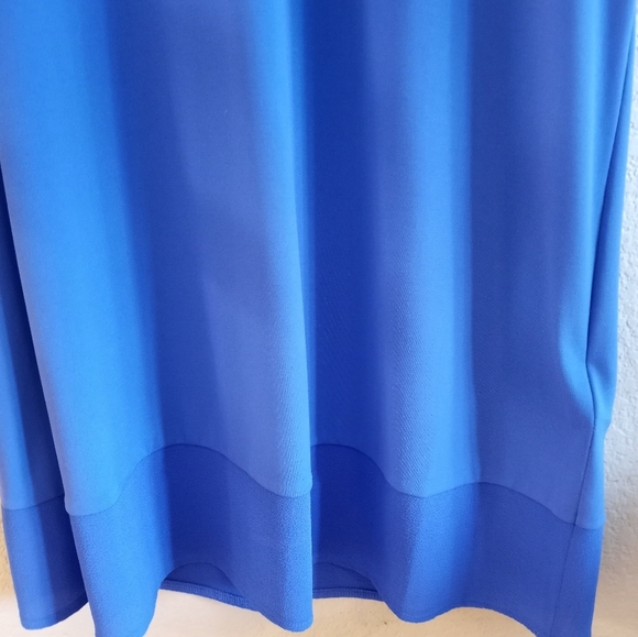 Micheal Kors Ruffle Flutter Sleeve Nautical Blue w Sheer Darker Cobalt Contrast - Picture 3 of 8